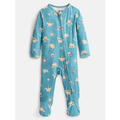 Star Wars Star Wars The Mandalorian Baby Boys Grogu Baby Yoda Sleep & Play Footed Pajamas, One Piece, Sizes NB-6-9 Months