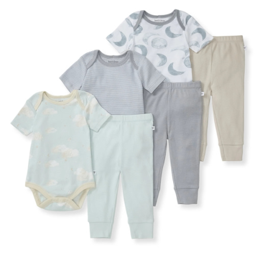 Hello Moon Organic Short Sleeve Bodysuit & Pant Set 3 Pack – Burt's Bees Baby