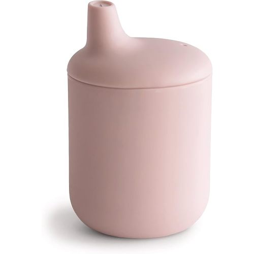 mushie 100% Silicone Baby Sippy Cup | 6 Months+ (Blush)