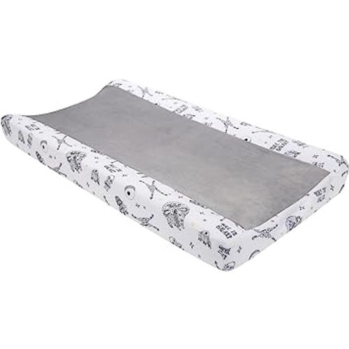 Lambs & Ivy Star Wars Millennium Falcon White/Gray Soft Changing Pad Cover