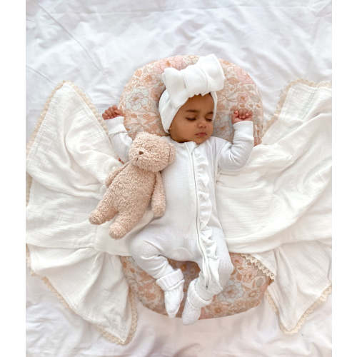 Frill Zip Romper | Milk Waffle
