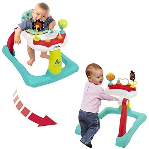 Kolcraft Tiny Steps 2-in-1 Infant & Baby Activity Walker - Seated or Walk-Behind, Jubliee