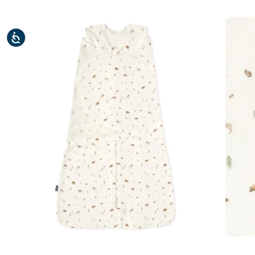 Campsite Print Cotton Swaddle Small | HALO