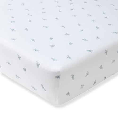 Burt's Bees Baby Essential Organic Cotton Fitted Crib Sheet, Breathable for Boy Girl Standard Crib & Toddler Mattresses