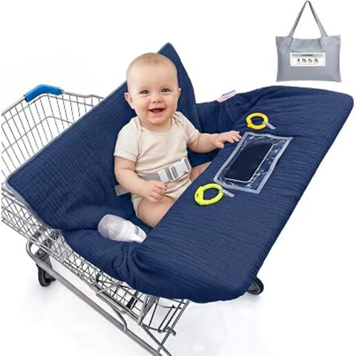 Muslin Shopping Cart Cover for Baby Soft Breathable Full Coverage