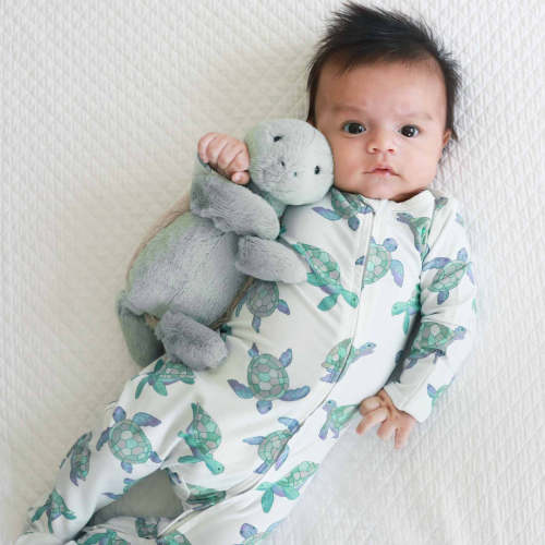 Totally Turtles Zipper Footie - NB