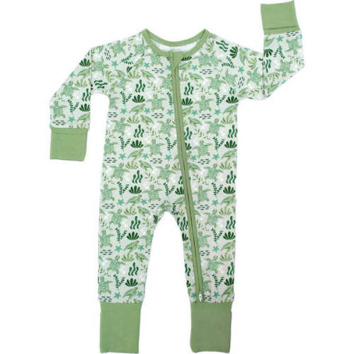 Save the Sea Turtles Bamboo Convertible Baby Pajamas - Emerson and Friends | Maisonette