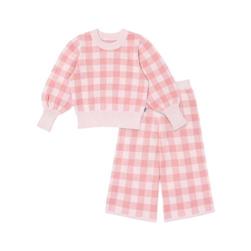 Modern Moments by Gerber Toddler Girl Jacquard Sweater Knit with Wide Leg Pant Set, Sizes 12M-5T