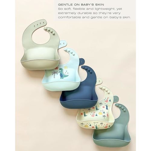 Hippypotamus Silicone Baby Bibs - Soft Waterproof Bibs for Babies & Toddlers
