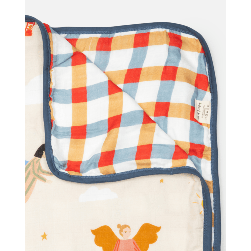 Guardian Angels Deluxe Muslin Baby Blanket Quilt
