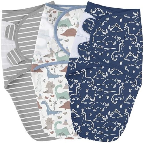 Yoofoss Baby Swaddles for Newborns 100% Organic Cotton, Adjustable Swaddle Sleep Sack 0-3 Months Newborn Swaddle Sack, Breathable Soft(Small)