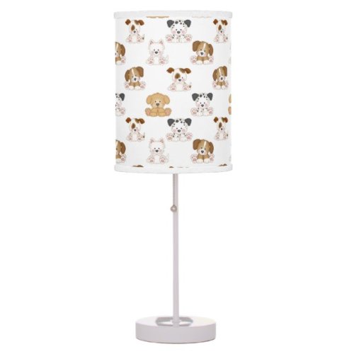 Puppy Dog Baby Boy Nursery Kids Table Lamp | Zazzle