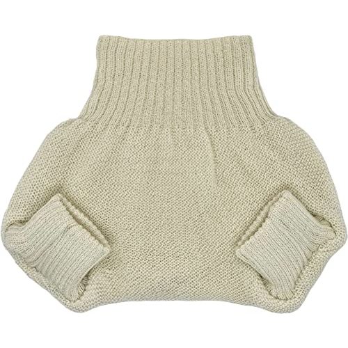 Organic Merino Wool Diaper Cover - Overnight Knit Diaper Cover for Fitted Cloth Diaper