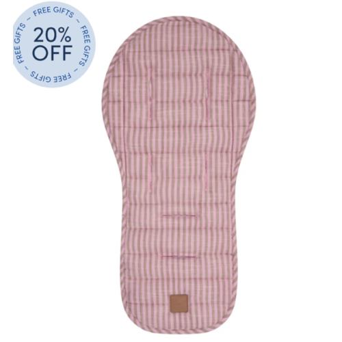 Mocha Stripe Universal Linen Pram Liner