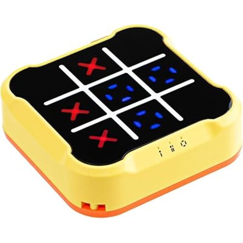 Electronic Tic Tac Toe Game, Handheld Puzzle Game Console Portable Electronic Travel Games for Educational and Memory Growth Fidget Toys Board Games for Kids Adults