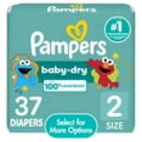 Pampers Baby Dry Baby Diapers Size 2, 37 Count (Select for More Options)
