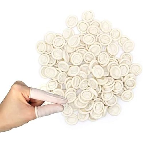 Disposable Latex Finger Cots,350 PCS,Medium Anti Static Rubber Fingertip Protective Finger Cots for Electronic Repair,Handmade Apply