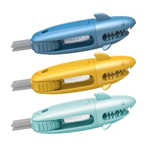 KMOSENIA 3 in 1 Cup Lid Gap Cleaning Brush Set - Bottle Cleaner Brush Set, Silicone Cup Lid Brush, Multifunctional Water Bottle Groove Brush, Home Kitchen Easy Gadgets Crevice Cleaning Tools