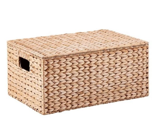 The Container Store Artisan Rush Hinged-Lid Box | The Container Store