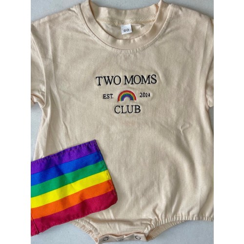 Two Moms Club Baby- LGBTQ Baby- Two Dads Club- Lesbian Moms- Gay Dads