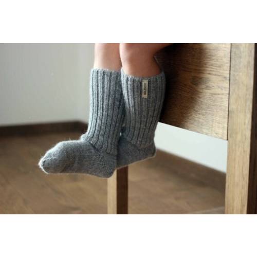 Alpaca wool long socks, gray knit leg warmers for baby, newborn, infant, toddler, children, boot socks, white girl socks, baby shower