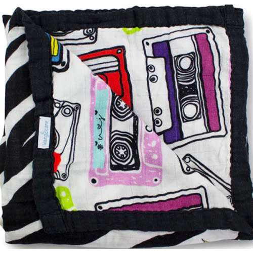 Kanga Care Bamboo Muslin Blanket - Baby: Mixtape (reversible)