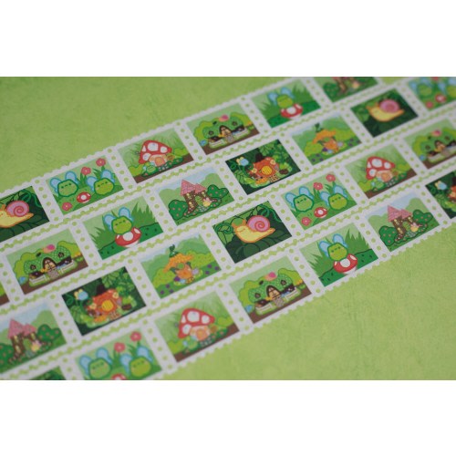 Froggie Fae Forest Stamp Washi Tape | Stationery Decorating | 25 MM x 10 M