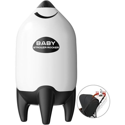 QNHMPW Baby Rocker, Baby Stroller Rocker Rechargeable, Baby Bouncer Rocks Any Stroller or Pram, Baby Delight Bouncer Adjustable Speed, Baby Sleep Aid Fits All Baby Carriage and Toddler Stroller