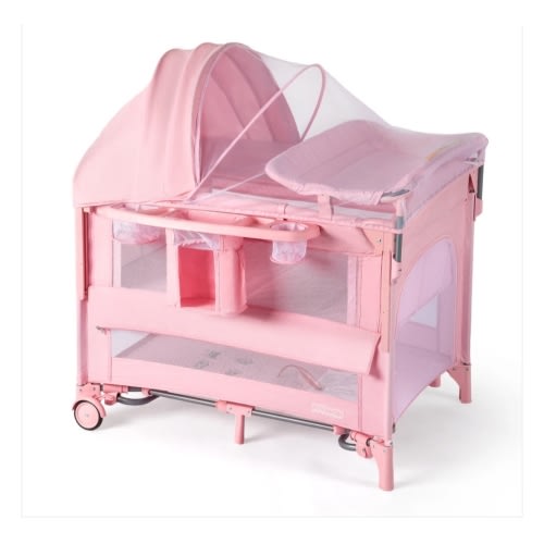 JOYMOR 9 In 1 Bedside Baby Bassinet With Changing Table With Electric Music Center