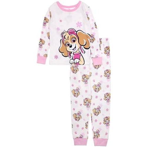Nickelodeon unisex-child Paw Patrol 2-piece Snug-fit Cotton Holiday Pajama Set, Soft & Cute for Kids