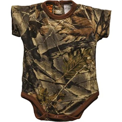 TrailCrest by Treel Newborn Baby Boy Girl Infant Undershirt- Short Sleeve Romper Bodysuit Camo Jumpsuit