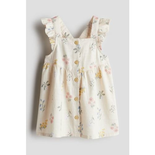 Ruffle-trimmed Cotton Dress