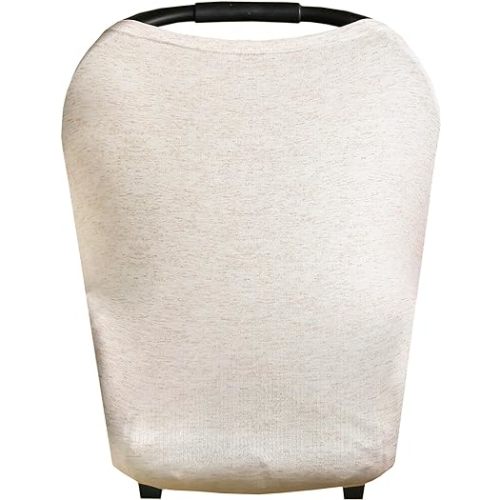 Copper Pearl Multi-Use Cover: Car Seat Covers, Nursing Cover, and Stroller Cover for Sun - Stretchy Fabric, All-Season Use, Stylish Designs, Easy Access for Moms - Oat