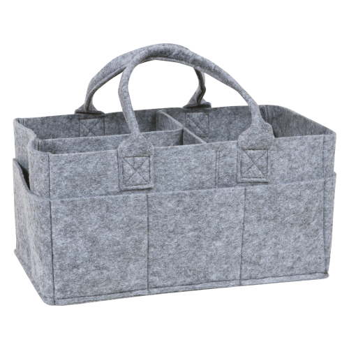Sammy & Lou Felt Baby Nursery Diaper Storage Caddy, Gray