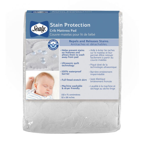 Sealy Stain Protection Crib Mattress Pad