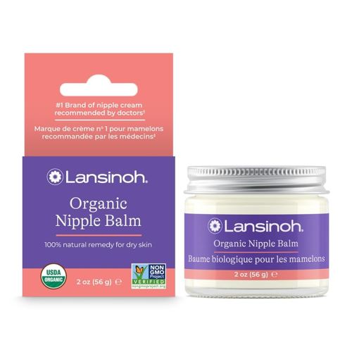 Lansinoh Organic Nipple Balm for Breastfeeding, USDA Certified Organic, Breastfeeding Essentials, 56 Grams