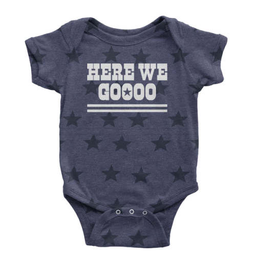 Here We Go Dem Boys Dallas Football Infant One-Piece Romper Bodysuit and Toddler T-shirt