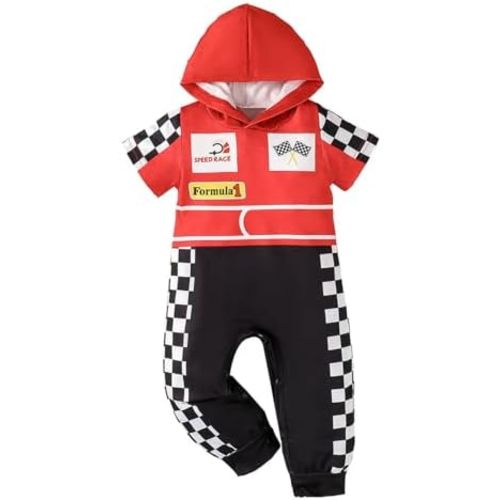 Newborn Boy Outfit Baby Clothes Uniform Hooded Romper