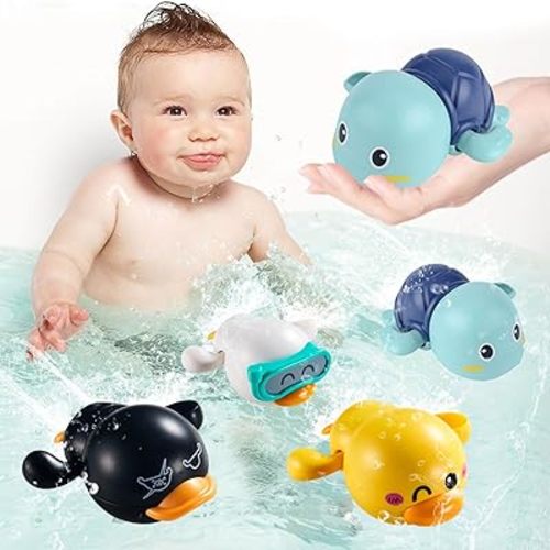Bath Toys for Toddlers 1-3-Baby Bath Toys Wind-up Bathtub Toys for 1 2 3 4 Year Old Boys Girls Baby Pool Water Toys Bath Toys for infants 6-12 Months Birthday Gifts for Toddler Kids Age 1-2-4