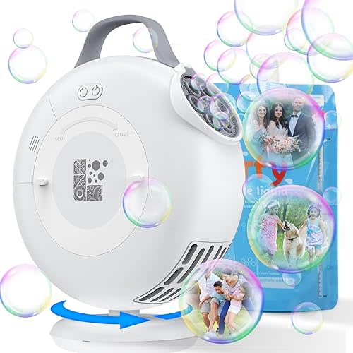 Bubble Machine, Automatic Bubble Blower - White