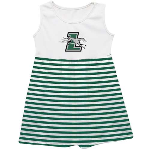 Girls Infant Vive La Fete  Green Loyola Greyhounds Striped Tank Top Dress