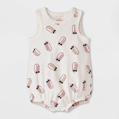 Baby Hotdog Romper - Cat & Jack™ Gray Newborn