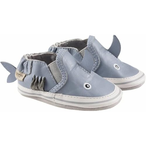 Robeez Baby Boys and Unisex Soft Soles Slip-Resistant Crib Shoes Slippers for Infant and Toddler, 0-24 Months