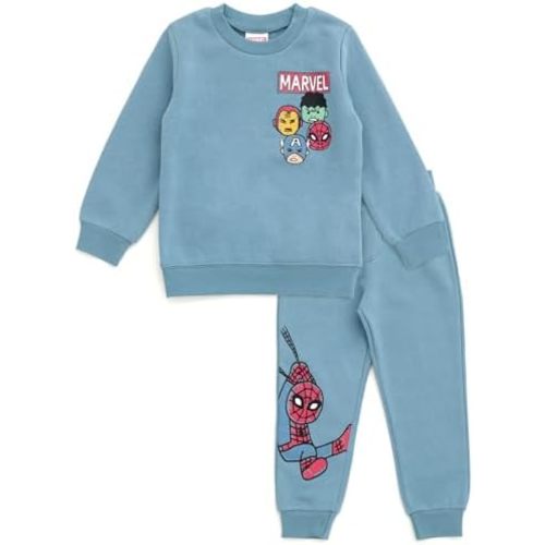 Marvel Avengers Fleece Sweatshirt and Pants Outfit Set Toddler to Little Kid Sizes (2T - 7-8)