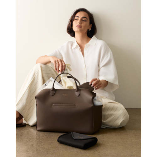 Emmy Vegan Full Diaper Bag (Color: Coco)