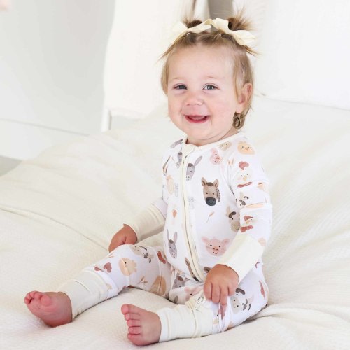 Barnyard Buddies Convertible Zip Romper*