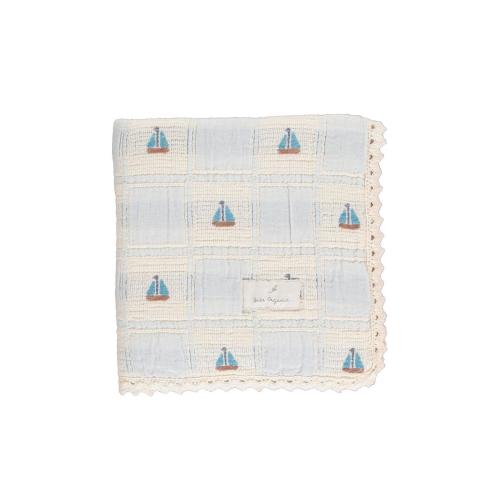Bebe Organic Atlantic Boat Patchwork Sailor Blanket