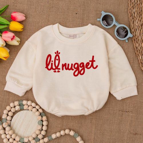 Lil Nugget Baby Bodysuit, Funny Fast Food Baby Romper, Cute Toddler Outfit, Pregnancy Announcement, Baby Shower Gift, Foodie Baby Shower