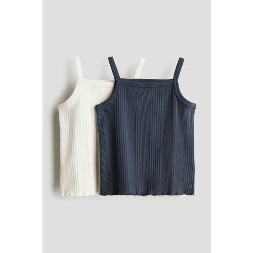 2-PACK RIBBED COTTON TANK TOPS