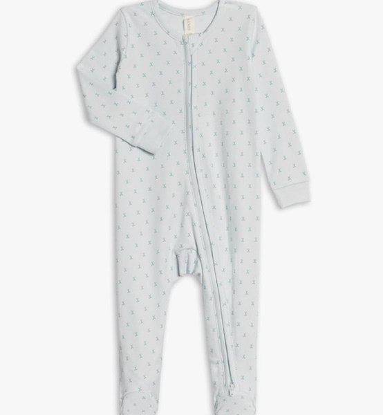 Colored Organics Baby Zip-Up Footed Sleeper with 2-Way Zipper - Newborn Organic Cotton Pajamas